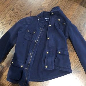 A thick jacket with matching belt